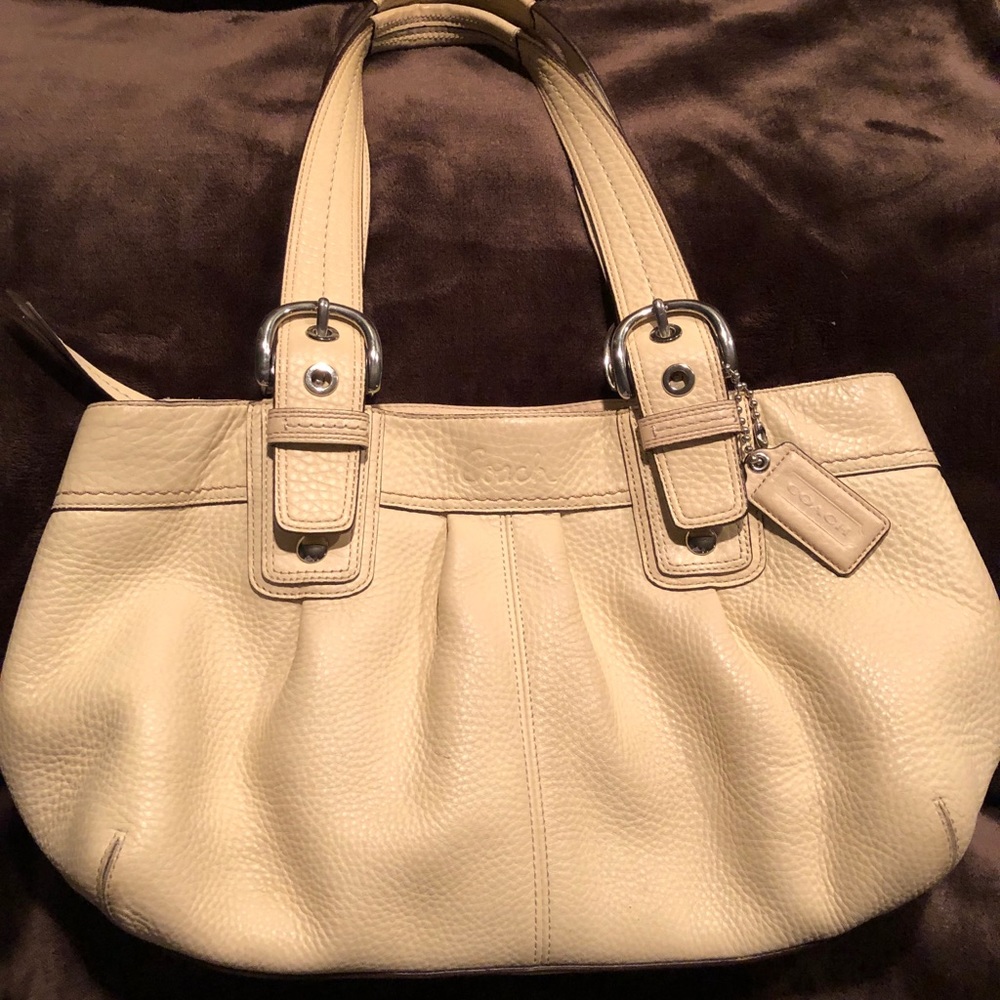 Vintage Coach Purse, off white/cream